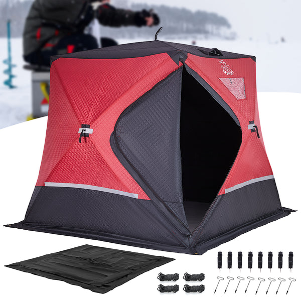 MATIHAY Electric Ice Anchor Tent Stakes, 2 Pack Ice Fishing Shelter Anchor  with Drill Socket Ice Augers Ice Stakes Tent Pegs Ice Fishing Tent